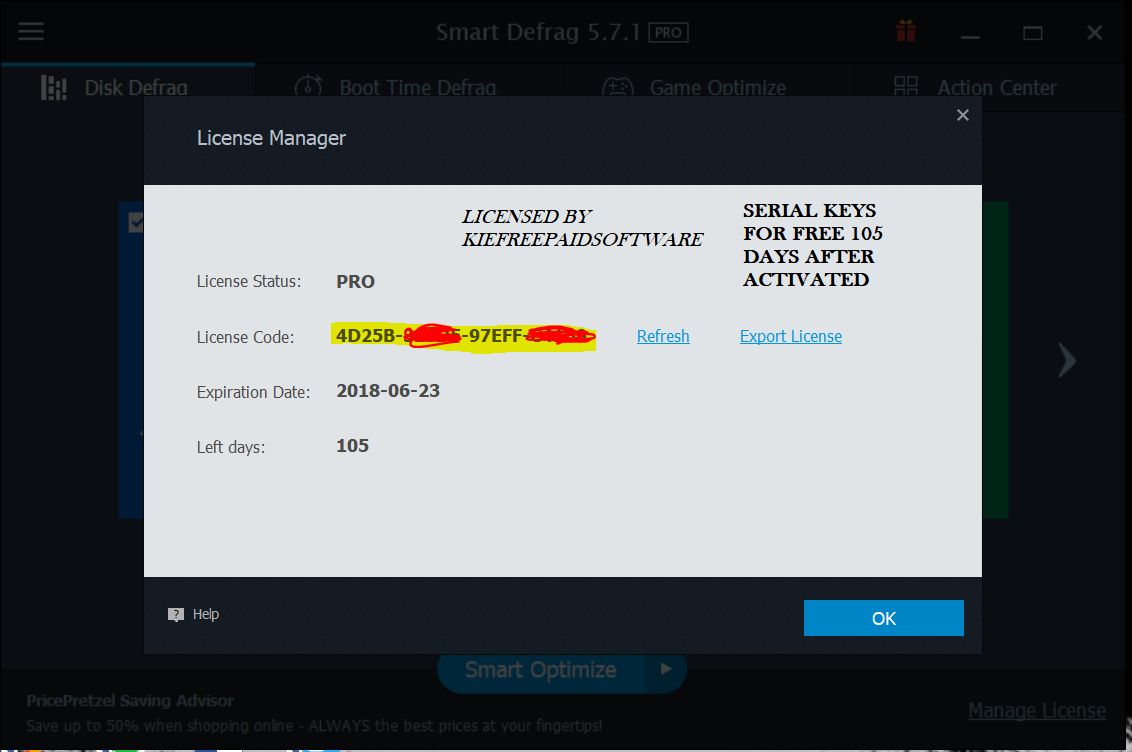 smart defrag 7 pro license key
